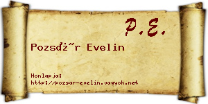 Pozsár Evelin névjegykártya